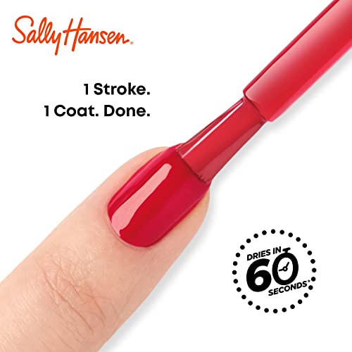 Sally Hansen Insta-Dri Nail Polish | Quick Dry, Long Lasting, Streak-Free Shine | Opaque, Glossy | 428 Zip Wine | Deep Wine Red Nail Color