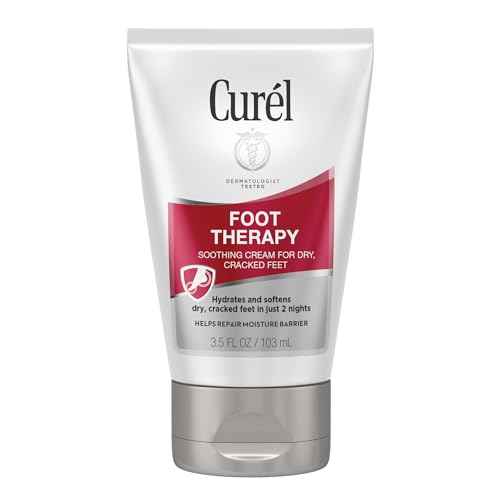 Curel Foot Cream, Dry Cracked Feet and Skin, Foot Therapy Lotion with Shea Butter, Coconut Milk and Vitamin E, Soothes Dry Heels, Ceramide Moisturizer, Body Care, Travel Size. 3.5 Oz