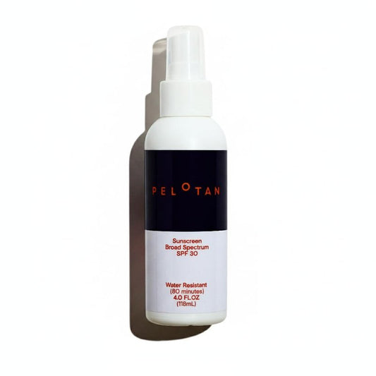 Pelotan Spray Sunscreen SPF 30 (4 Fl Oz) – Lightweight, Sweat-Resistant Sun Protection for Cyclists & Runners – Used by Pro Athletes – Safe for Sensitive Skin