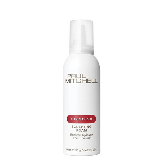 Paul Mitchell Sculpting Foam, Touchable, Flexible Hold + Frizz Control, For All Hair Types, 6.7 oz