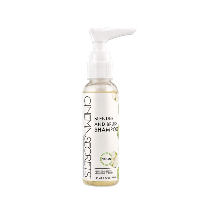 CINEMA SECRETS Vegan Makeup Brush Cleaner - Sponge & Makeup Brush Shampoo for Deep Cleansing - Removes Build-Up & Stains - Gentle & Cruelty-Free Beauty Tools Accessories (2 oz)