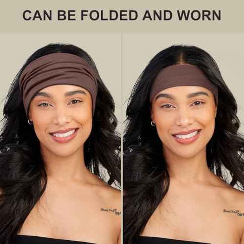 Headbands for Women, 7PCS Wide Cloth Hair Bands for Workout, Yoga, Skincare & Daily Wear, Soft & Stretchy