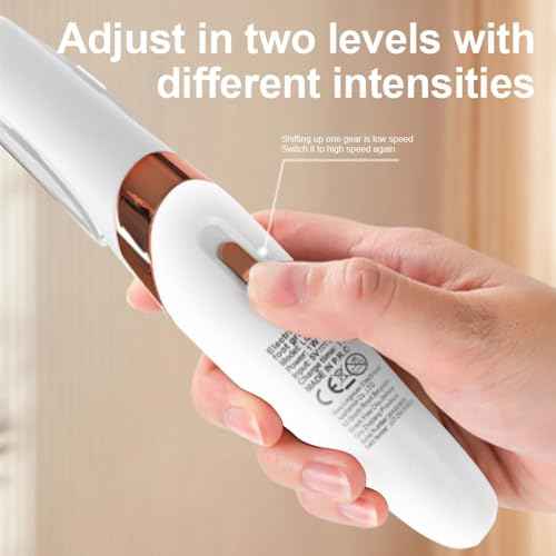 LQT¢ç Electric Foot File ? Rechargeable Callus Remover for Hard, Cracked Skin ? at-Home Pedicure Kit for Smooth Feet (Men & Women) (White)