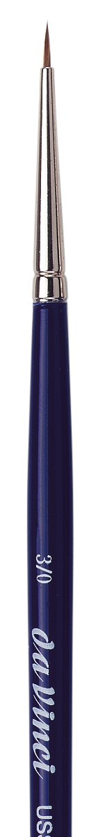 da Vinci Size 6 Acrylic Nail Brush - Round Russian Red Sable with Blue Handle