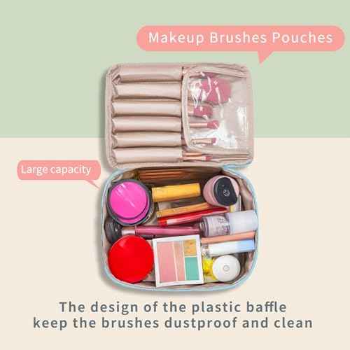 Travel Makeup Bag Cosmetic Bag Makeup Bag Toiletry bag for women and men (Blue)