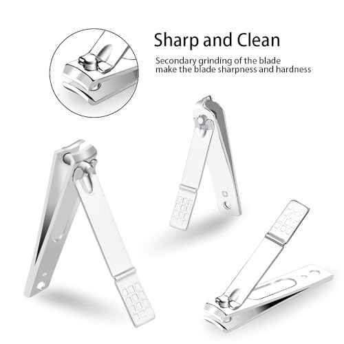 ZIZZON Nail Clippers Kit Manicure Pedicure set with Holographic Case(Purple)