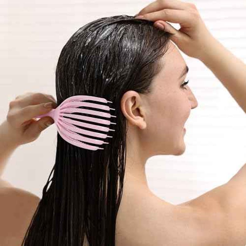 Detangler Brush for Curly Hair, Hairbrush for Wet Dry Thick Thin, Easily Comb Through Curl Hair and Reduces Breakage, Curly Brush for Women Men Kid (Pink)