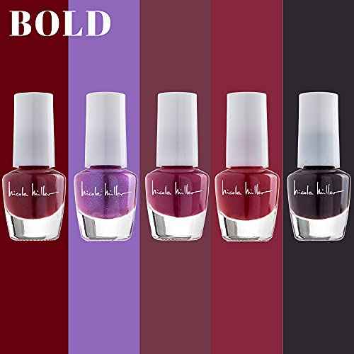 Nicole Miller Mini Nail Polish Set ? Glossy, Vibrant Colors for Fingernails & Toenails, Trendy Collection