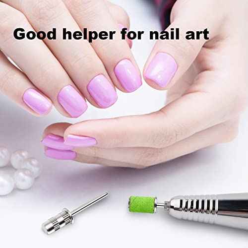 Nail Drill bits,Sanding Bands for Nail Drill Shaft 3/32 inch,Drill bits for Nails,Mandrel bit for Nails,Nail Drill bits for Acrylic Nails Manicure Nails Manicure Pedicure Tool(Silver)