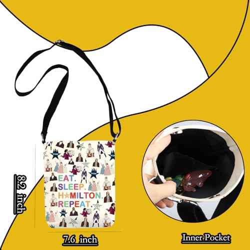 WCGXKO Musical Lover Gift Musical Character Zipper Pouch Makeup Bag (SLEEP HA XK)