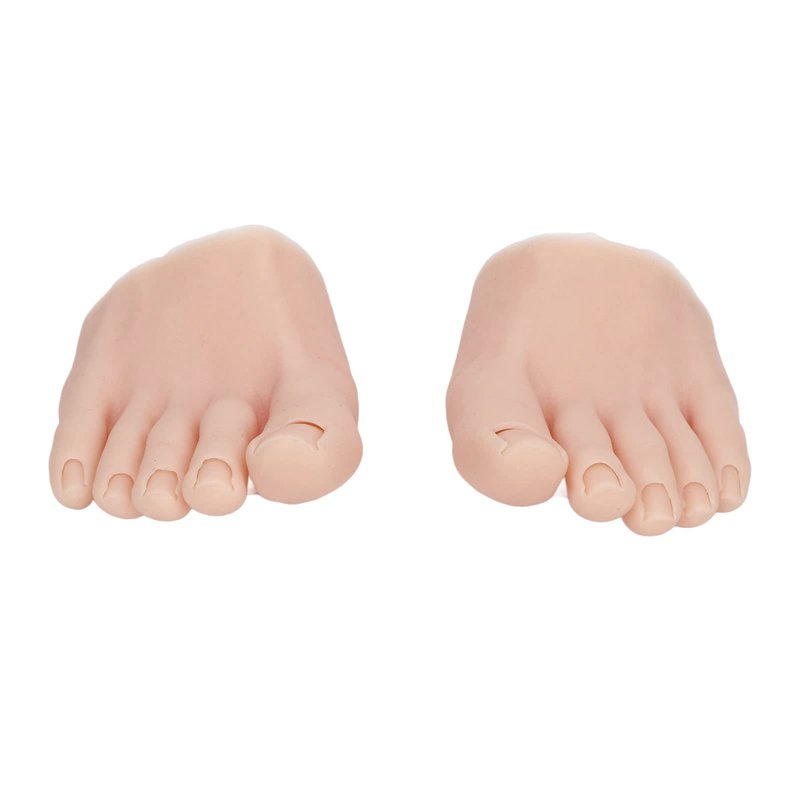 Estink Silicone Fake Foot Model Pair for Nail Art Training Pedicure Practice Salon Professionals Beauty School Institutions