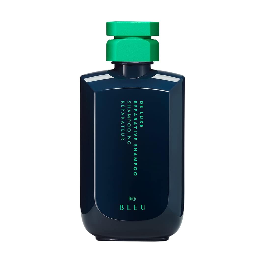 R+Co BLEU De Luxe Reparative Shampoo – Reparative Cleanse for Coarse, Fragile & Damaged Hair – Hydrates, Strengthens, & Repairs – Seals Cuticles, Improves Texture & Elasticity – Sulfate-Free – 8.5 oz