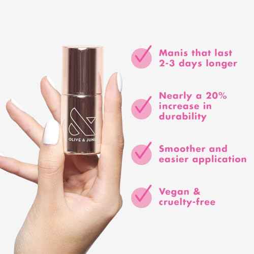 Olive & June Nail Primer | Increase Polish Wear Time by 2?3 Days | Smooths Application & Boosts Durability | 15-Free, Vegan, Cruelty-Free | Nail Prep Formula for Long-Lasting Manicures & Pedicures