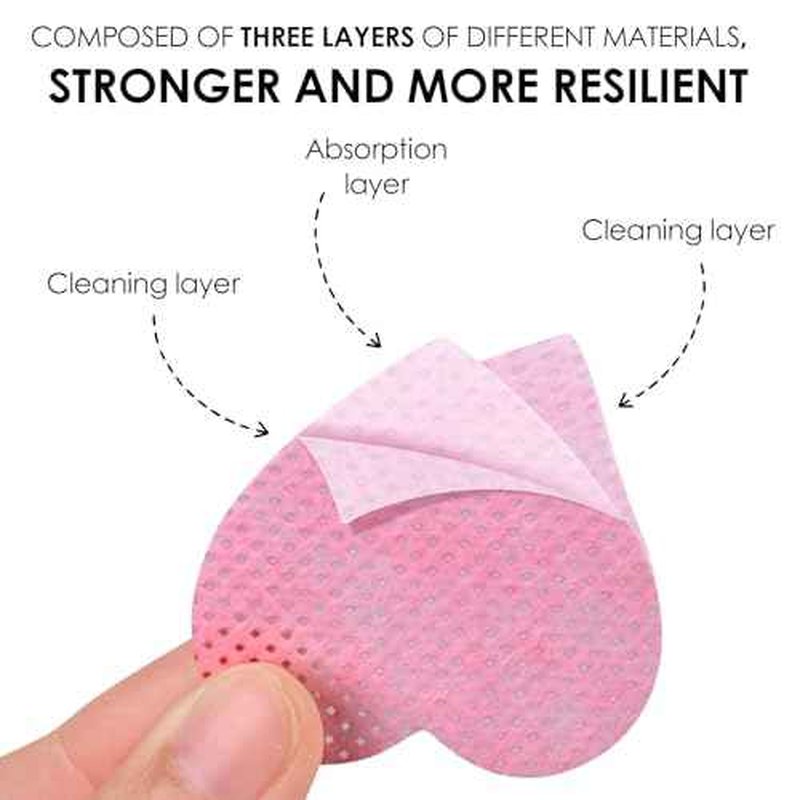 400 Pieces Nail Cotton Pads,1 Pull-Down Pump Dispenser Bottle, Super Absorbent Soft Non-Woven Eyelash Glue Wipes,Lash Extensions Glue Cleaning Wipes Nail Salon Supplies (Pink and White 2)