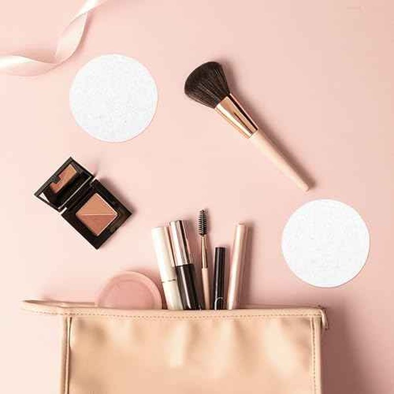 100 Count Compressed Facial Sponges 100% Natural Cellulose Eco-Friendly Makeup Sponges for Gentle Cleansing, Exfoliating & Stubborn Makeup Removal Travel for Women (Round white)