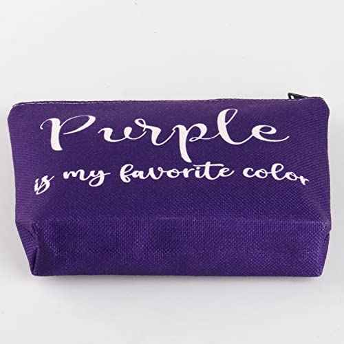 BWKTOP Purple Cosmetic Makeup Bag - Zipper Pouch For Purple Enthusiasts