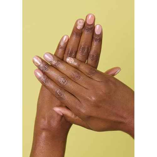 ohora Semi Cured Gel Nail Strips (N Lazy Sunday) - Pink, Patterned, Works with Any UV/LED Lamps, Salon-Quality, Long Lasting, Easy to Apply & Remove - Includes 2 Prep Pads, Nail File & Wooden Stick