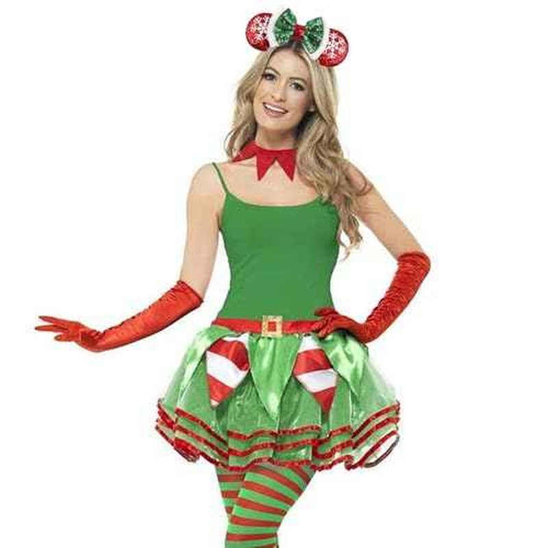 ASHONE Mouse Ears Headbands for Women Groups Mouse Ears Shiny Bows for Birthday Themed Events Accessories Party (Snow, 1 Count (Pack of 1))