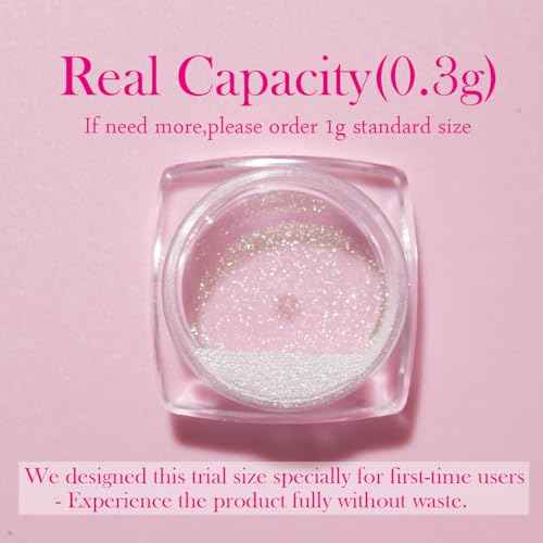 Pretty Diva Moonlight Chrome Nail Powder, Unicorn Mermaid Chrome Powder for Nails, Aurora Nail Powder Iridescent Nail Chrome Powder, Nail Art Glitter Decoration for Home DIY Salon Manicure Pigment