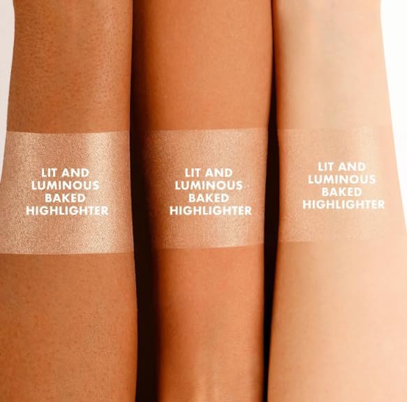 Lit and Luminous Baked Highlighter - Radiant Glow Powder, Vegan & Cruelty-Free | 0.56 oz