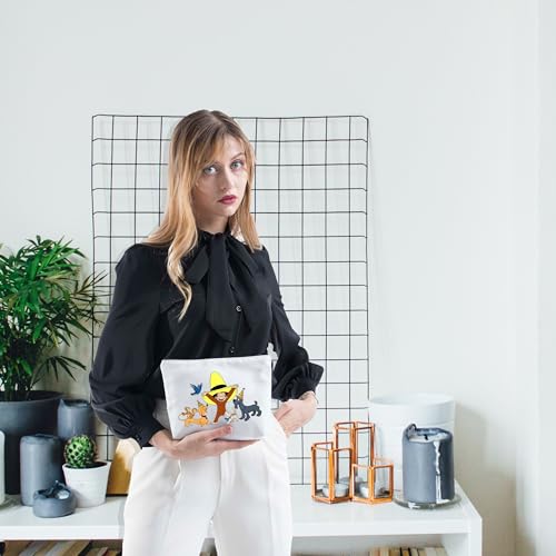 FOTAP Cartoon Monkey Makeup Bag Best Friends Gift Cartoon Characters Lover Gift Adventure TV Series Cosmetic Bag BFF Gift (Monkey &hat)