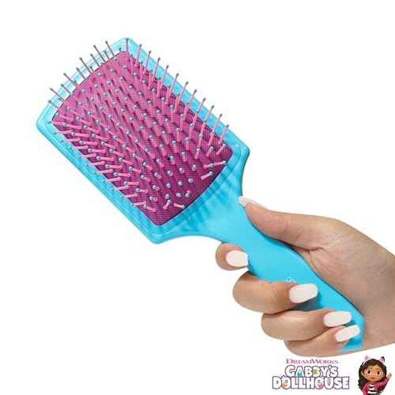 LUV HER Kids Hair Brush & Spa Headband Set for Girls - with Gabby's Dollhouse characther Cakey - Fun Grooming Kit for Detangling, Styling & Skincare - Soft & Stretchy One Size, Ages 3+