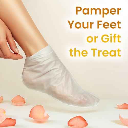 Hydrating Foot Mask for Dry Cracked Feet, Restoring & Hydrating Socks with Shea Butter, Jojoba Oil & Vitamin E, Feet Mask For Women & Men Foot Care (6 Pairs)