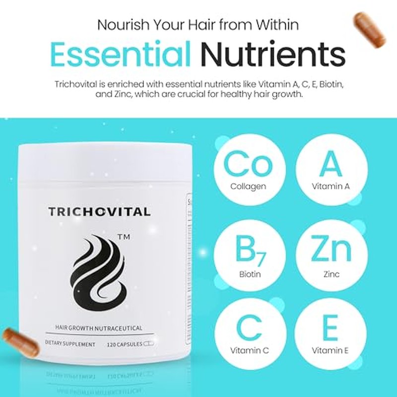 Advanced Hair Growth Supplement for Adults 30+ ? Biotin, Collagen, Zinc & Essential Vitamins for Stronger, Fuller Hair