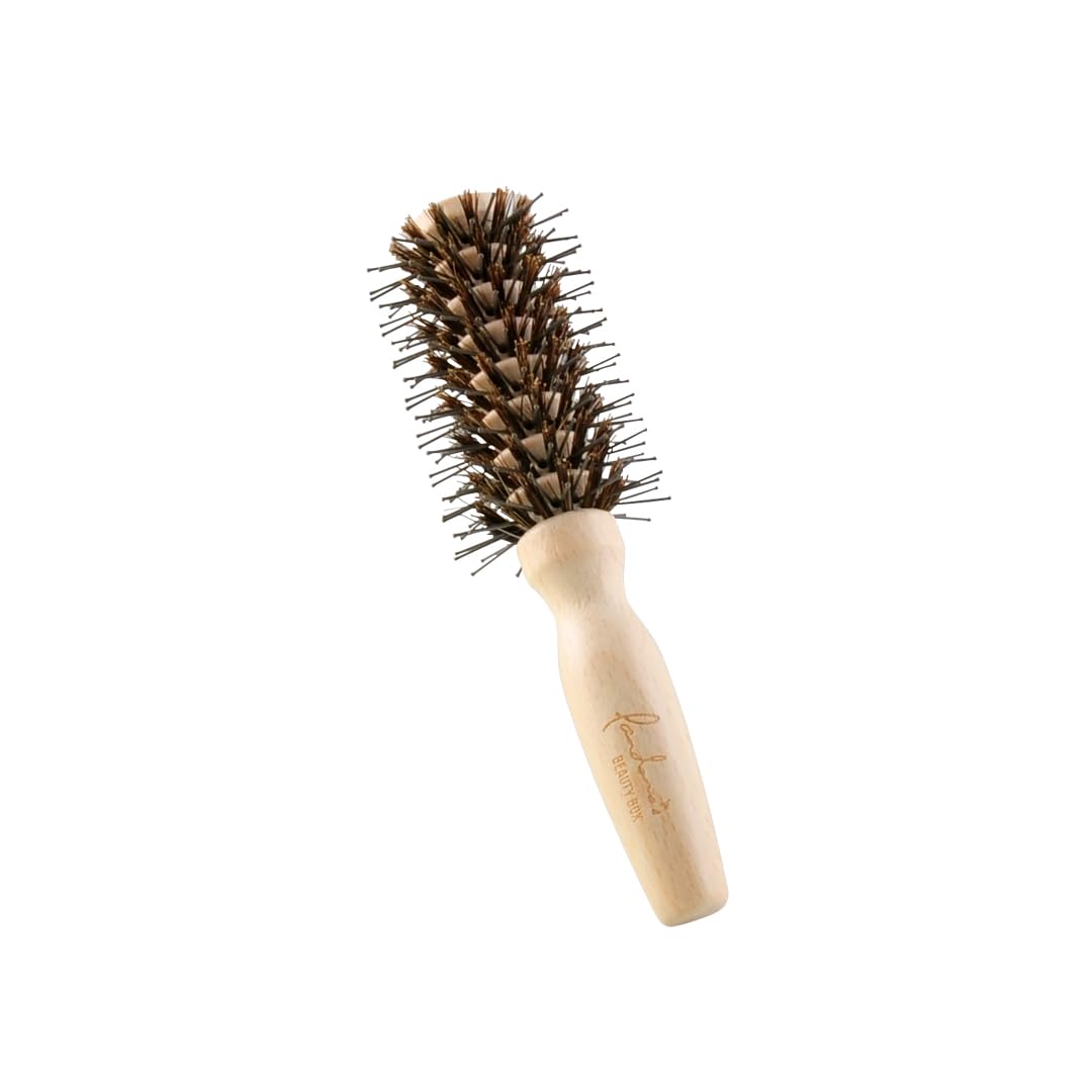 Pandora's Beauty Box The 101 GoShiny hairbrush/FSC Wooden Brush/Styling/BlowOut/Heat Resistance Brush/Boar Bristle Hair Brush/Roller Brush/Round Brush (Mini,)