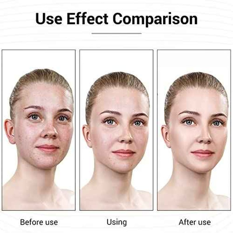 L E D Face Mask Light Therapy, 7 Colors L E D Light Therapy Mask, Red & Blue Light Therapy for Face, Light Mask for Skin Care, Portable Rechargeable