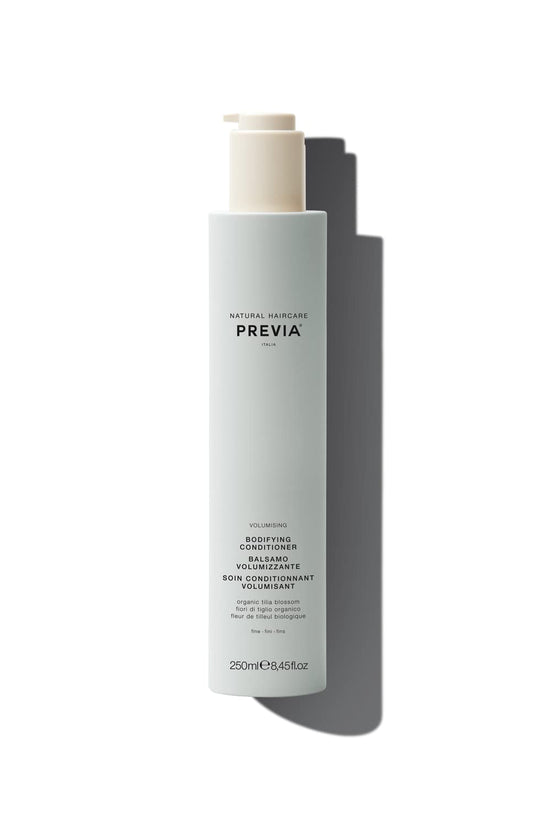 PREVIA Volume Bodifying Conditioner | Volumizing Conditioner for Fine & Thin Hair | Adds Strength & Hydration | Natural Italian Formula with Organic Tilia Blossom | Vegan & Sulfate Free | 8.45 oz