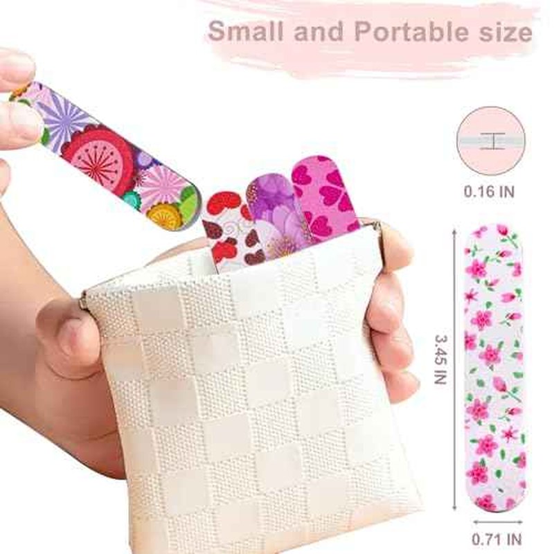 Mini Nail Files (50 Packs), Colorful Emery Boards for Nails Double Sided 180 Grit Emory, Gifts Bulk Fingernails Manicure Tools Shaping Buffing Smoothing Filers Cute 3.5¡±