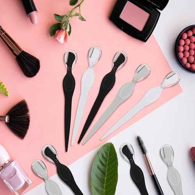 Mudder 28 Pcs Eyebrow Razor Knife Shaver Trimmer Shaver Multipurpose Exfoliating Tool Facial Hair Removal for Women Valentine Gift(Black,White,Gray)