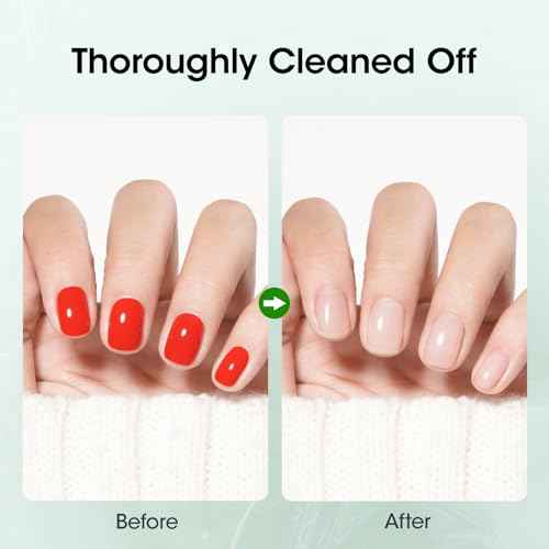 Gellen Nail Polish Remover, Non Acetone Nail Polish Removal for Regular Nail Polishes, Jasmine Scent Healthy Nail Polish Remover with Easy Push-down Pump, 6.09 Fl Oz