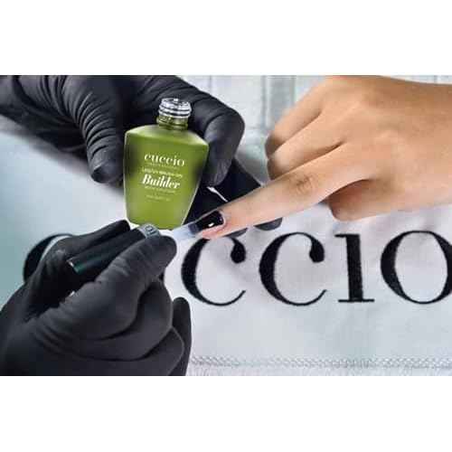 Cuccio Pro Brush-On Builder Gel With Calcium - LED And UV Self-Levelling Lightweight Formula - Soak-Off Gel Product With Strength Of Hard Gel - Chip-Resistant - Clear - 0.43 Oz Nail Polish