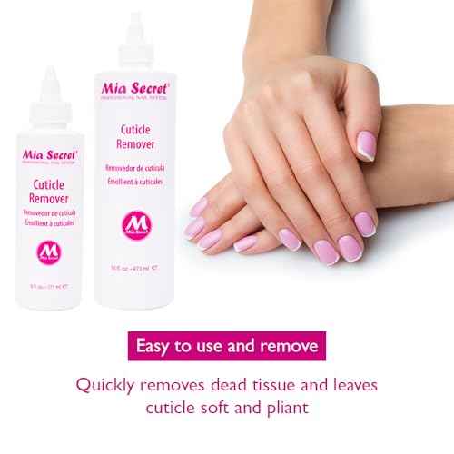 Mia Secret Cuticle Softener & Remover - Quick Easy Safe - Removes Cuticles Safely and Softens the Edge - Excellent for Manicures and Pedicures (6 Fl Oz (Pack of 1))