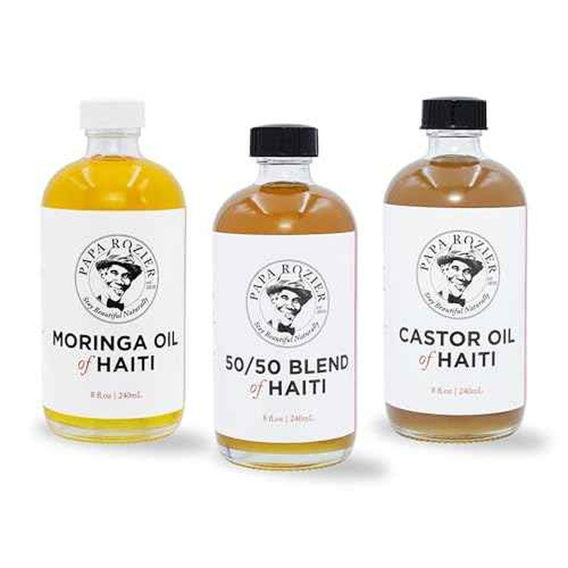 Papa Rozier Farms Pure Organic Moringa Oil of Haiti 8 oz - Crushed in Our Farmhouse in Brooklyn - Undiluted, Cold Pressed, and Unrefined for Hair, Skin, Eyelashes, Eyebrows & Nails, Pack of 1