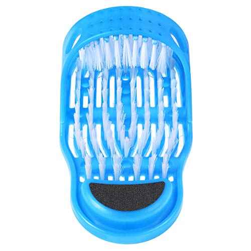 EVERMARKET Simple Feet Cleaner, Magic Foot Scrubber, Exfoliating Easy Feet Cleaning Brush, Foot Shower Spa Massager Slippers for Unisex Adults