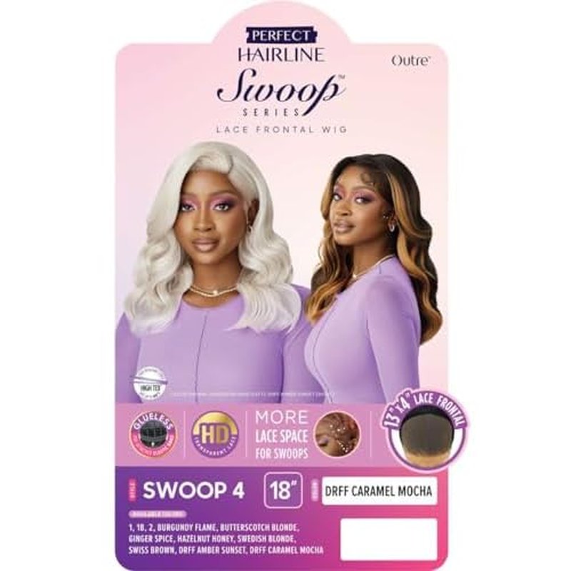 Outre Lace Front Wig - Perfect Hair Line 13X4 - Swoop Series - Swoop 4 (BUTTERSCOTCH BLONDE)