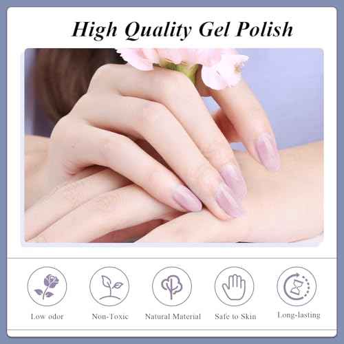 PHOENIXY Gel Nail Polish Kit with U V Light 48W, 44 Pcs 72 Effect Gel Nail Polish Set Base Glitter Top Coat Manicure Nail Tools Gifts for Women