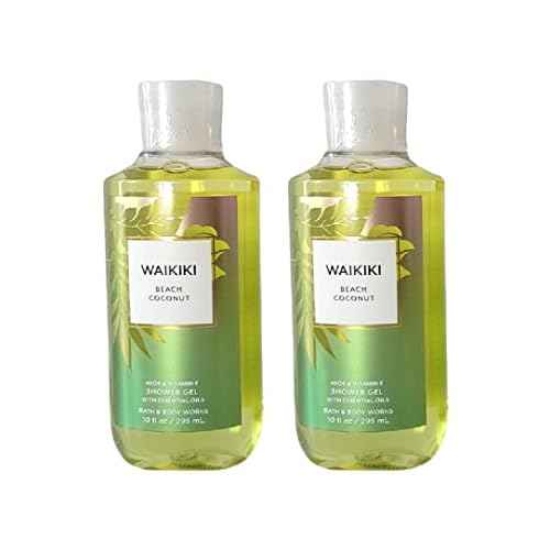 Bath & Body Works Shower Gel Gift Sets For Women 10 Oz 2 Pack (Waikiki Beach Coconut)