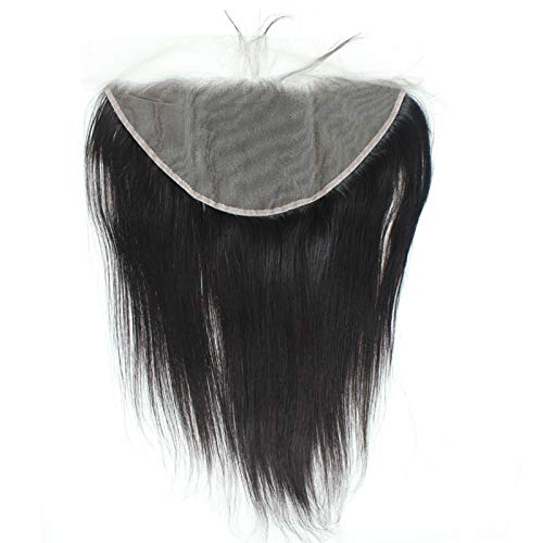 Transparent Lace Frontal Closure - 14 Inch Unprocessed Brazilian Human Hair | Pre-Plucked, Ear to Ear, Natural Hairline