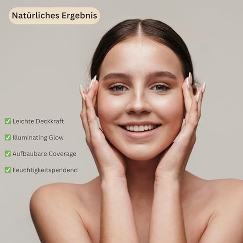 Organics BB Serum with Squalane & Ginseng ? Hydrating Tinted Serum for Face, Anti-Aging Lightweight Skin Tint Moisturizer, Natural Makeup with Glow, Light Coverage Foundation, Dark