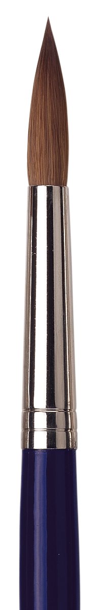 da Vinci Size 6 Acrylic Nail Brush - Round Russian Red Sable with Blue Handle