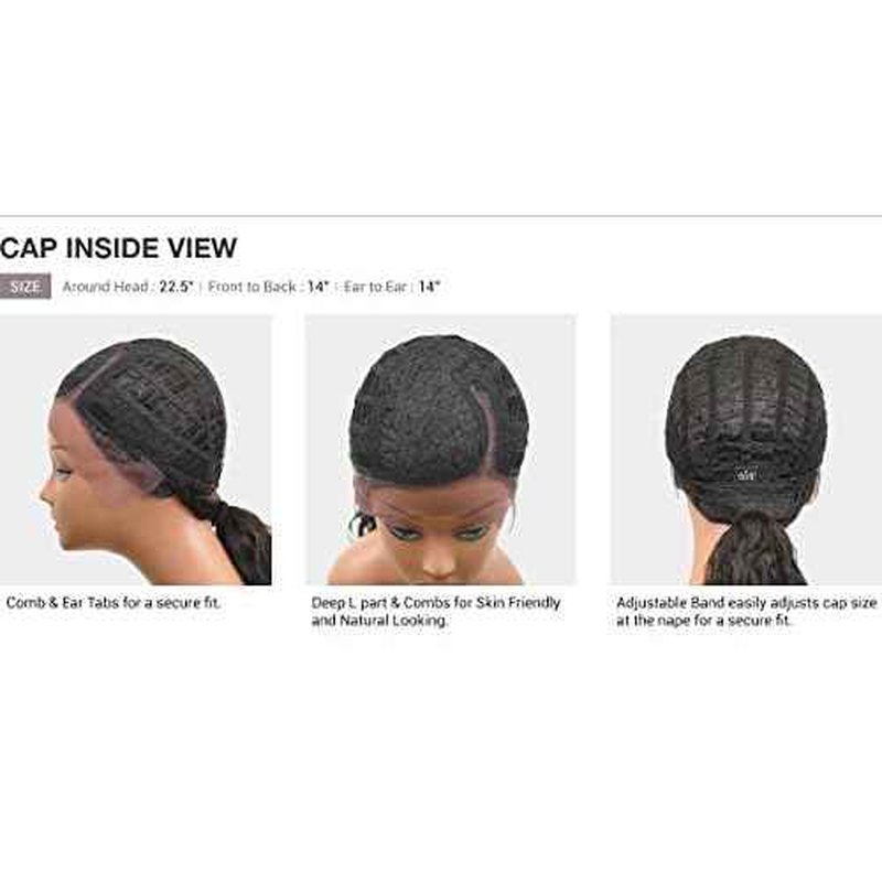 Zury Sis Beyond Synthetic Hair Laced Front Wig - BYD LACE H CRIMP 16 (1 Jet Black)