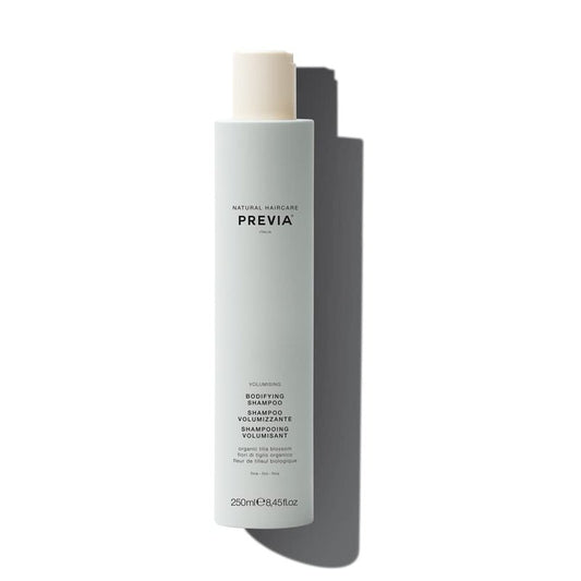 PREVIA Volumizing Bodifying Shampoo Anti-Dandruff Volumizing Shampoo for Fine Thin Hair Natural Formula with Organic Tilia Blossom Vegan Sulfate Free Strengthens Adds Volume & Shine 8.45 oz