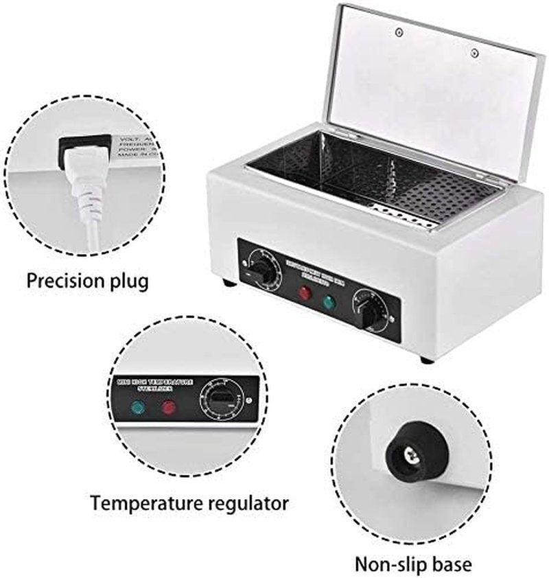 300W Heat Sterilizer Disinfection Box - Timer for Manicure & Pedicure | Ideal for Salon & Spa Metal Tools