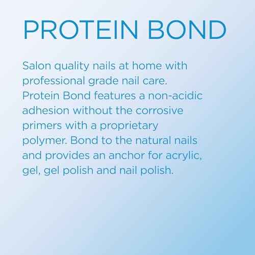 Young Nails Protein Bond - Non-Acidic Nail Primer, Enhanced Adhesion for Gel Polish & Acrylic, Nail Dehydrator, PH Bonder for Gel Nails, 0.25 oz