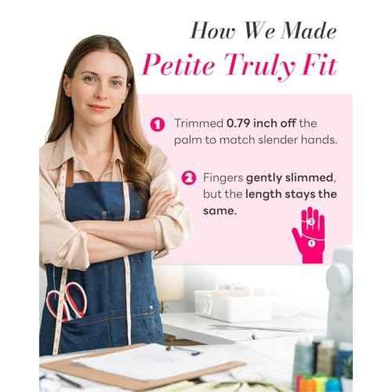 UV Gloves for Gel Manicures, 2 Sizes Option for Regular/Petite Hands, UPF50+ Fingerless Gloves Anti Sun & UV light