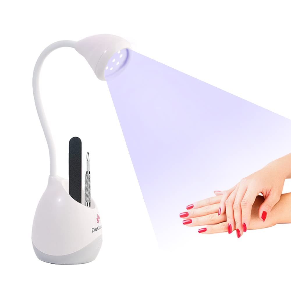 Bovmics 36W Rechargeable UV LED Nail Lamp, Gooseneck Light for Gel Nails Hands Free, Mini Portable Dryer With Brush Holder for Travel Home & Salon Manicure